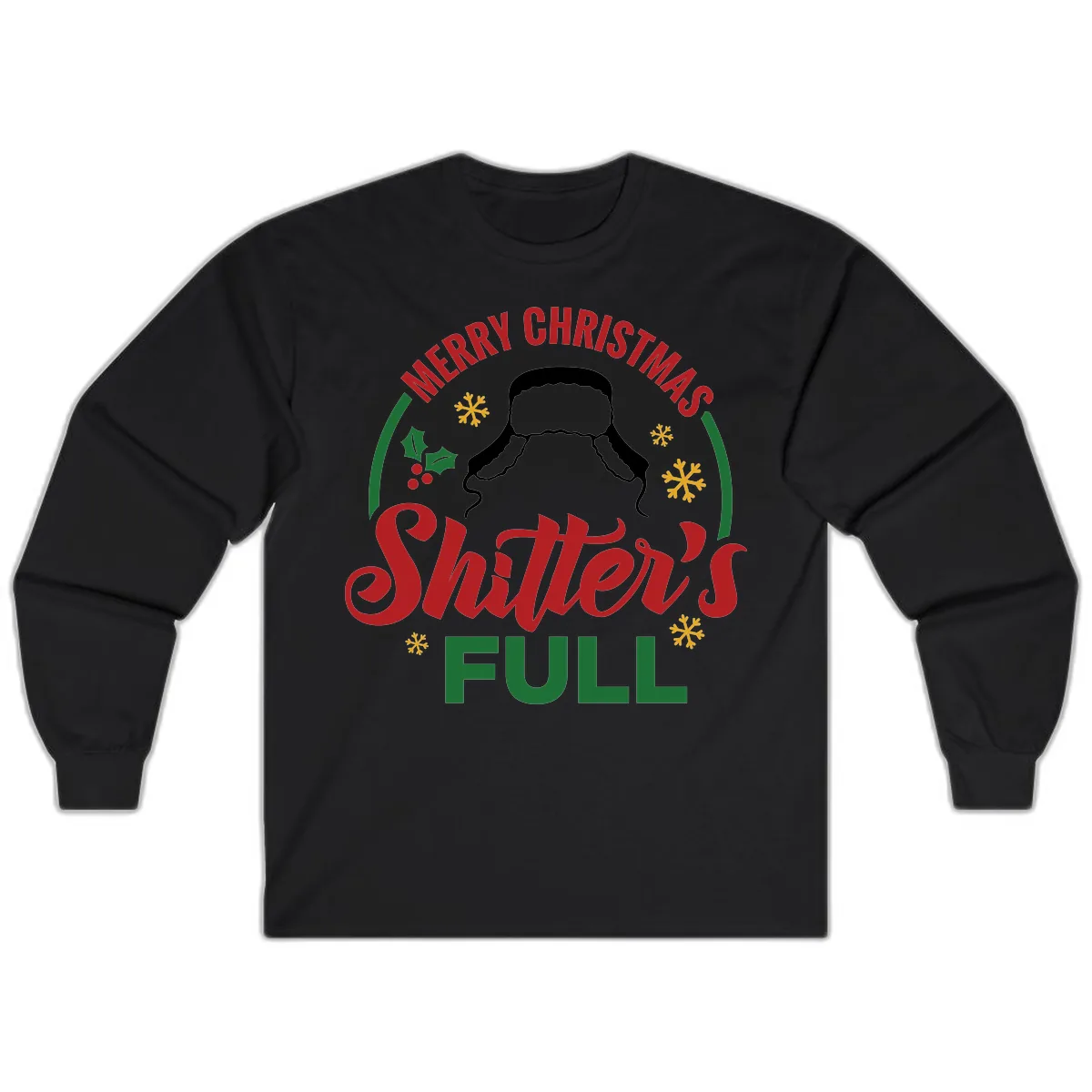 Christmas Shitter's Full Graphic Long Sleeve in Black